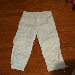 NWOT BOSTON PROPER, Casual White Denim Cargo Pants Size 8